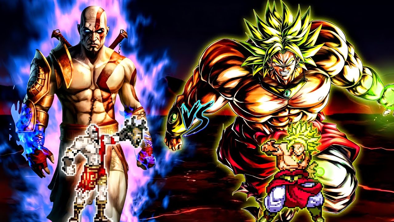 Kratos Chaos OP VS Broly Chaos OP in Jump Force Mugen YouTube