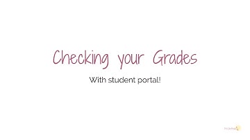 Checking Grades in Student Portal