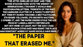 Clearing out my mother’s attic, I opened an old box—inside was a birth certificate with my name miss