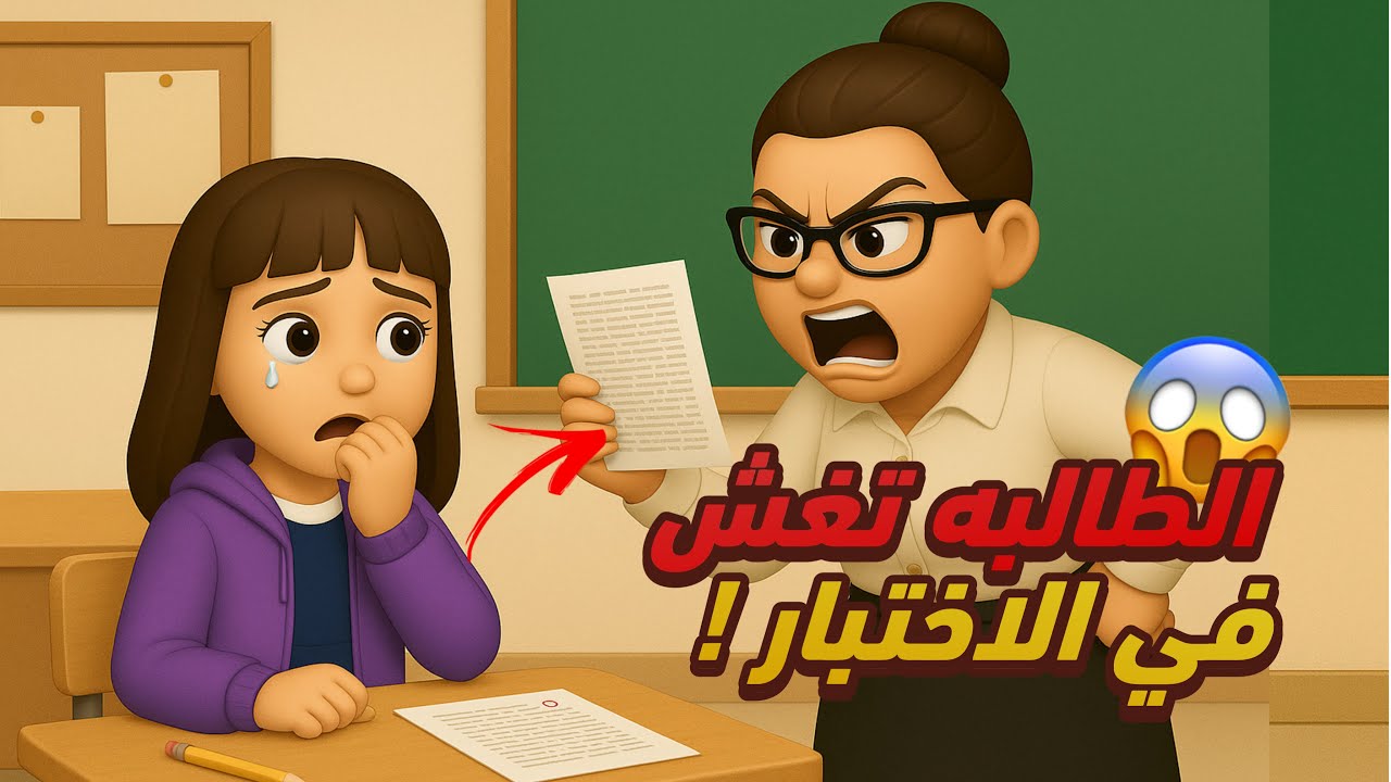 الطالبه تغش في الاختبار!😱💔- قصص المتابعين الجزء 49 - قصص بيرو 