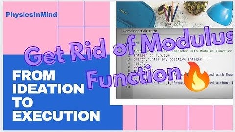 How to find remainder without using the in-built MOD function in Coding....!!!!🔥🔥