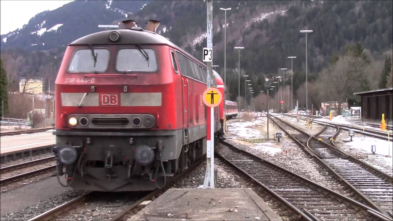 Schneeexpress im Allgäu: Br 218 mit den letzten n-Wagen (+Makros)