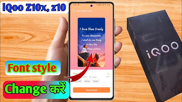how to change font style in iqoo z10x | iqoo z10x font style change