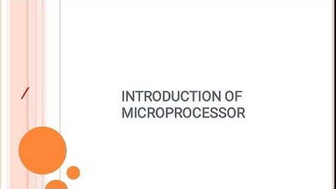 INTRODUCTION OF MICROPROCESSOR[TAMIL]