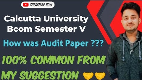 Audit Paper Review 2024 | 100% Common from Suggestion | Calcutta University