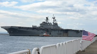 【4K】強襲揚陸艦USSアメリカ、再び大阪港に見参！！【2024】