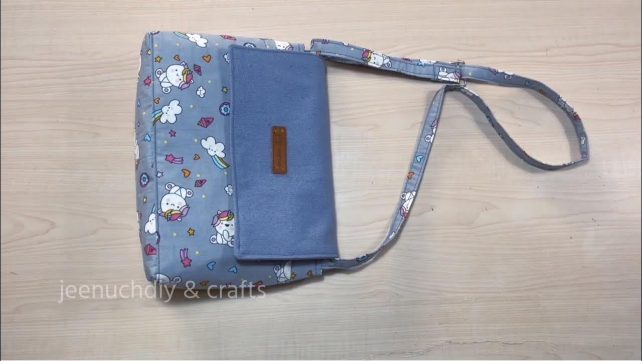 How to make sling bag Diy Shoulder Bag Sewing Cloth Bag Tutorial YouTube