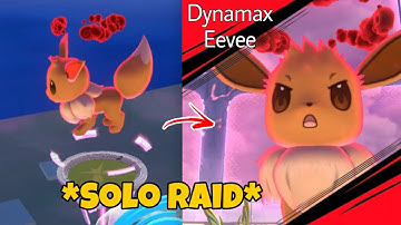*Solo* Dynamax Eevee Raid in Pokemon GO.