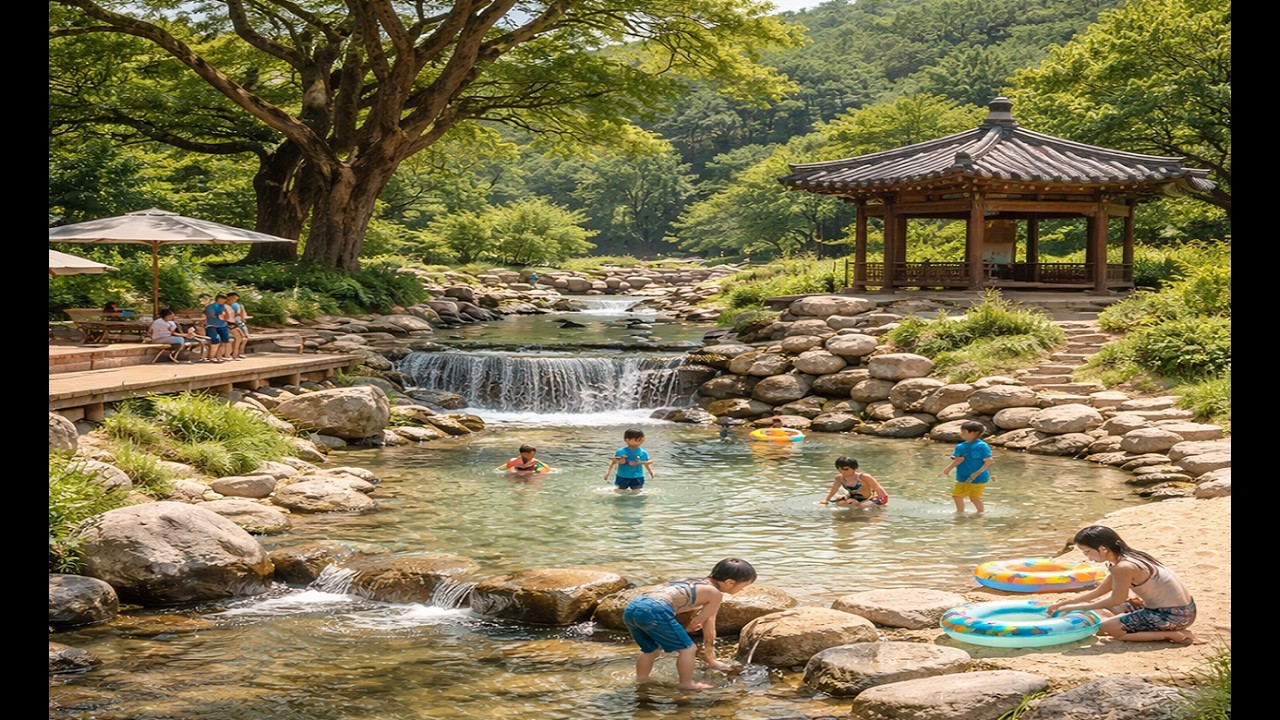 구운마을(군들) 다리와 모정모습