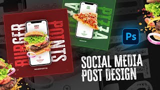 Social Media Post Design in Photoshop | Photoshop Tutorial in Hindi