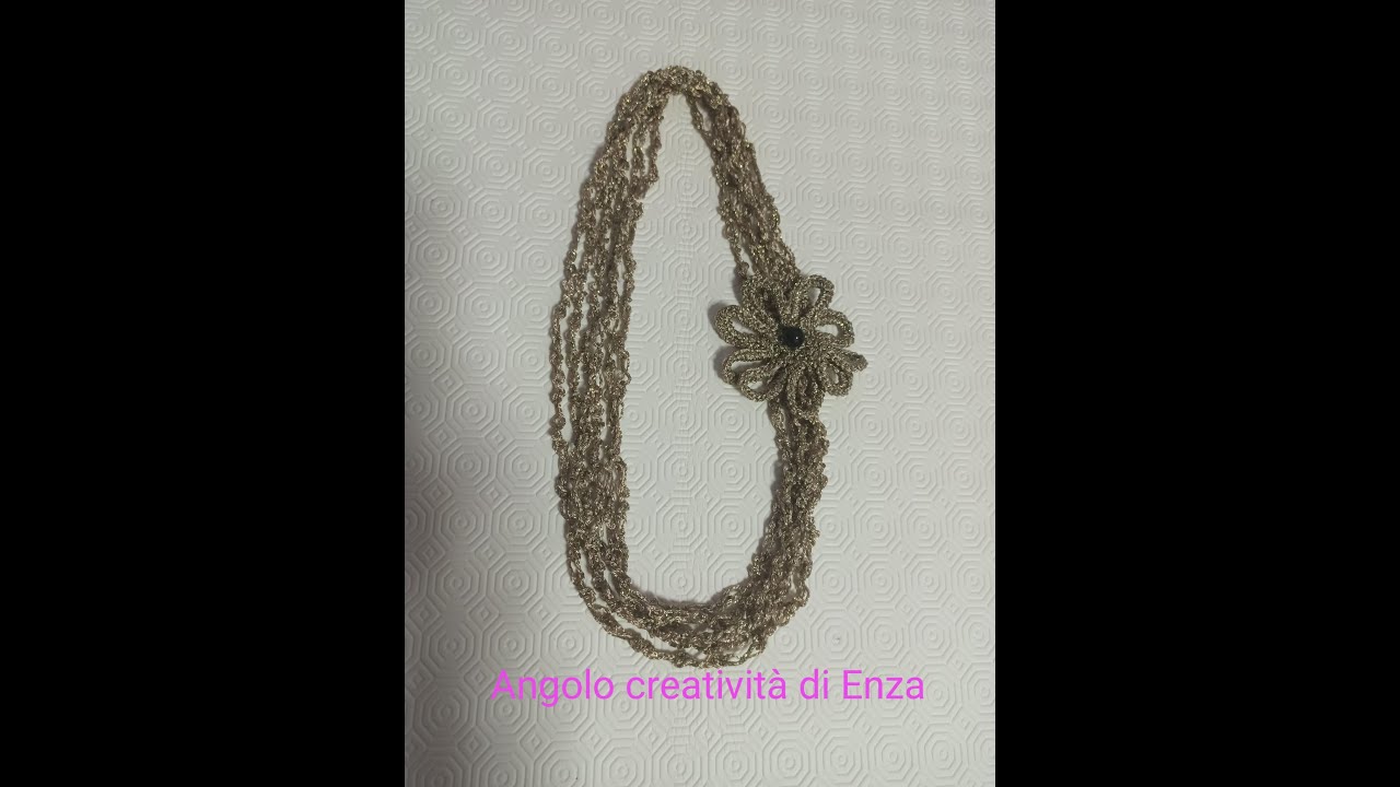 Fantastica ed originale idea regalo🎁 Collana Punto Strega con fiore🌸 Facile e veloce🧶