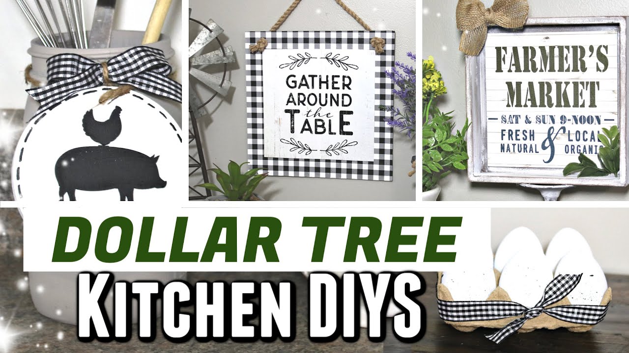 Easy Dollar Tree Kitchen Diys 2020 Diy Dollar Tree Farmhouse Kitchen Decor Krafts By Katelyn Youtube