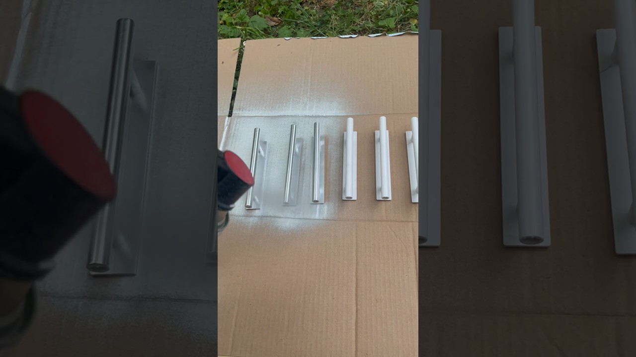 Renter friendly adhesive handles - painted SILVER 