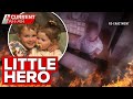 Five-year-old hero saves infant sister from burning cot | A Current Affair