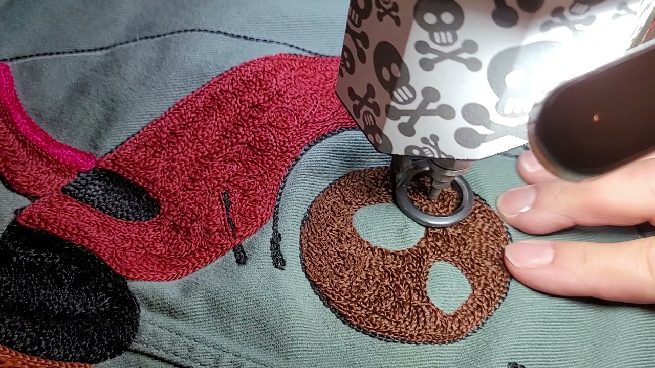 Chain Stitch Embroidery Circle Fill