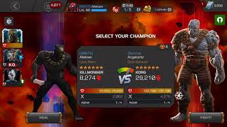 Timing out: 6* Killmonger vs 6*Korg - full immunity node - (offseason)