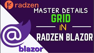Master Details Grid in Radzen Blazor