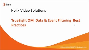 BMC TSOM: How to Use Data & Event Filtering
