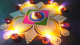 |FESTIVAL SPECIAL SMALL COLOUR RANGOLI DESIGN 2020|TUTORIAL 5 BY SOUL WITH GENIE'S RANGOLI CREATION