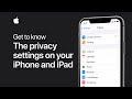 Get to know the privacy settings on your iPhone, iPad, and iPod touch — Apple Support