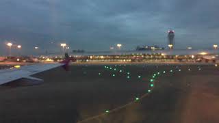 ピーチ・アビエーション　関西空港着陸の機窓　Peach Aviation, Landing at Kansai Airport　(2018.9)