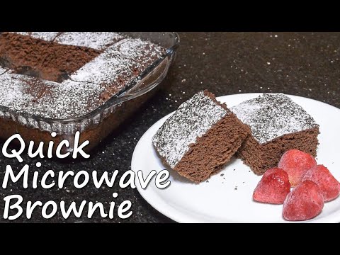 Simple & Easy Brownie recipe in Microwave - Brownie with Cocoa Powder