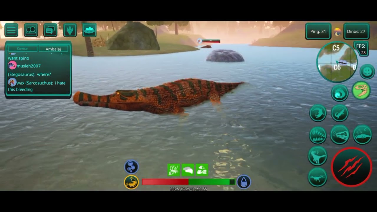 Sarco ile oynadım  efsane  maç #keşfet #dinosaur #jurassicworld #thecursedisle #games #game 