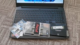 How to upgrade the RAM (memory) and SSD (storage) on a Lenovo Gaming IdeaPad 3 laptop - full details