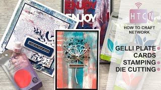 HOW TO - GELLI PLATE CARDS - DIE CUTTING - STAMPING - HANDMADE CARDS - QUICK!