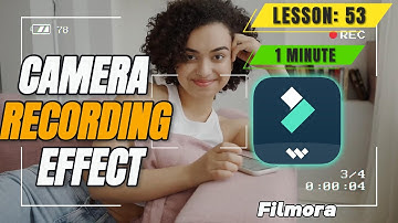 How to create Camera Recording Effect in @FilmoraWondershare - Lesson 53 Filmora Tutorial