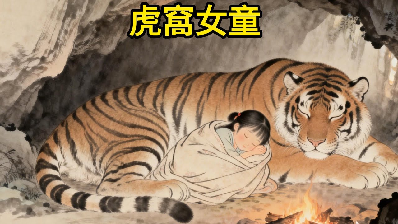 大冷天被繼母趕出家門，8歲女童裹著破布凍暈在山洞口，醒來發現自己竟枕在老虎胸口！#民間故事 #故事頻道 #感人故事 #情感