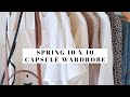 SPRING 10x10 CAPSULE WARDROBE | 10 Items, 10 Outfits with Tinted Green | Jessica Harumi