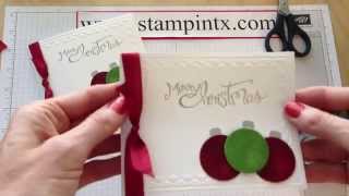 Christmas Ornament Card Tutorial