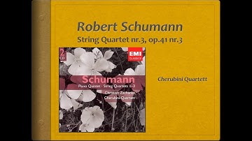Schumann, String Quartet 3, op.41,3 - Video Score - Cherubini Quartett