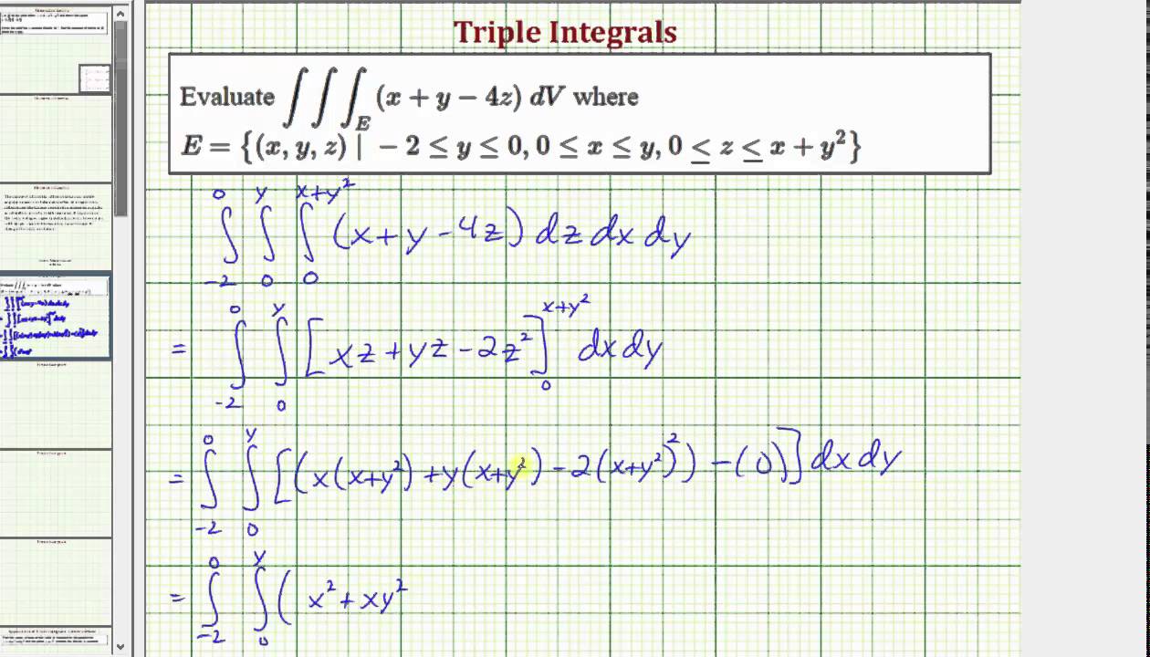 Ex 4 Set Up And Evaluate A Triple Integral Of X Y 4z Youtube