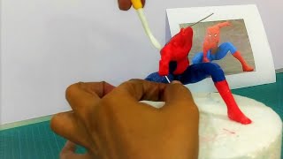How to make Spiderman 3D cake topper tutorial / Spiderman topper armature.