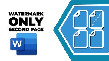 how to insert watermark only on the second page in Word