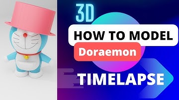 Doraemon 3d modeling| Blender 3d| tutorial Timelapse