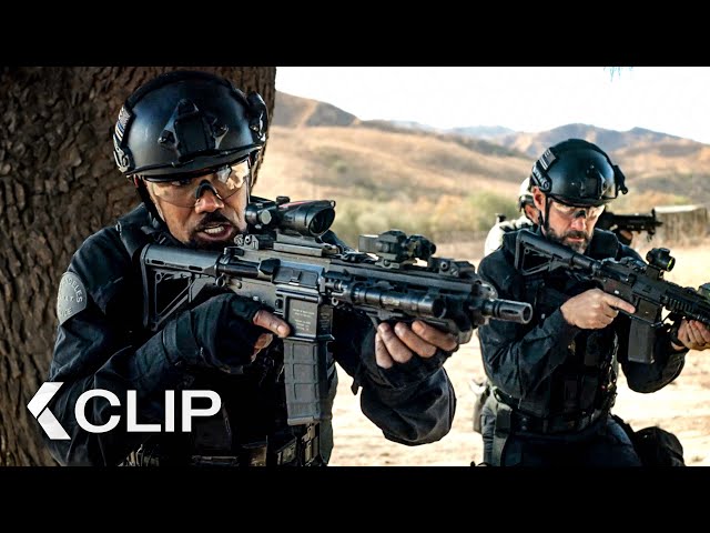 Breaching Sovereign Militia Camp Scene - S.W.A.T. (2017)