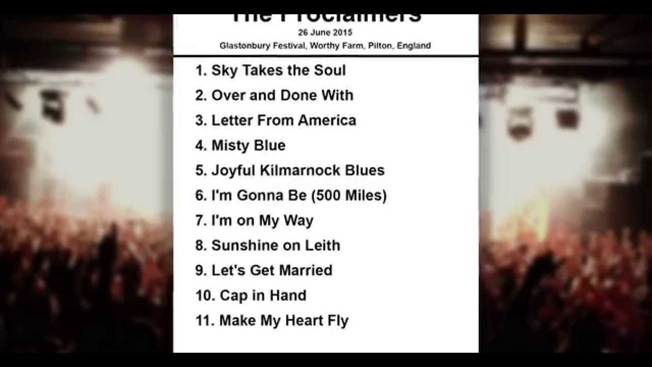 the proclaimers tour setlist