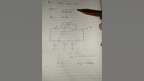 Design steps for 3 stage RC phase shift oscillator