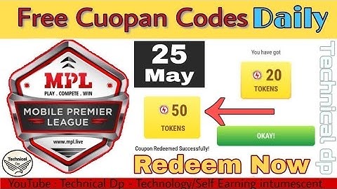 🔥🔥 25 May MPL New Cuopan code || redeem fast