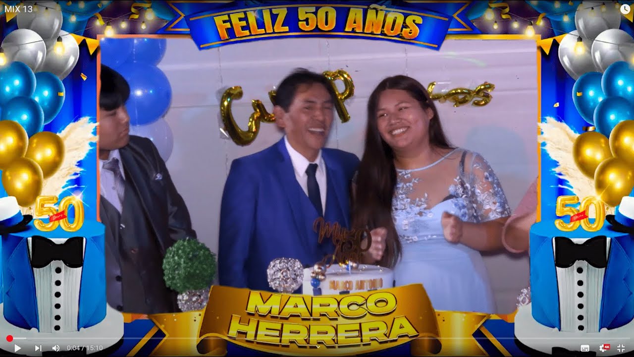 MIX AMOR IDEAL - CHINO DANTE Y LOS GATOS / FELIZ 50 AÑOS MARCO - ZURDO PRODUCCIONES EN 4.5K