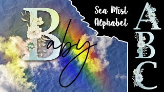 Sea Mist Alphabet !! A to Z PNG Alphabet !! 0 to 9 PNG Alphabet