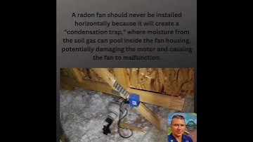 A radon fan should never be installed horizontally #homeinspection #inspectorbrian #radonmitigation