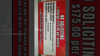 no soliciting door sticker -