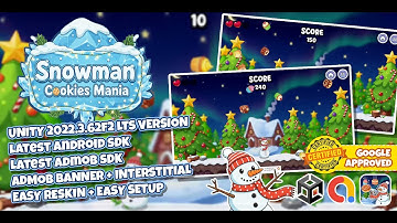 Sellable Unity Source Code: Snowman Cookies Mania (Unity 2022 + Admob) Passive Income!