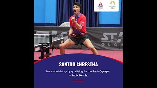 Santoo Shrestha - Nepal table tennis has qualified for the Paris Olympics.