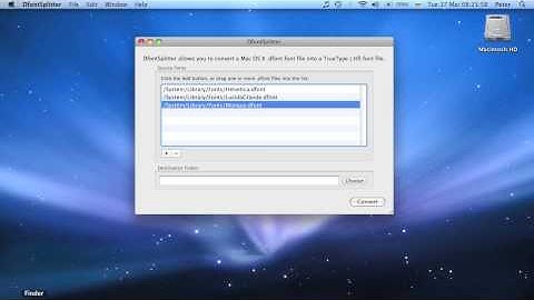 DfontSplitter for Mac 0.2 Demonstration
