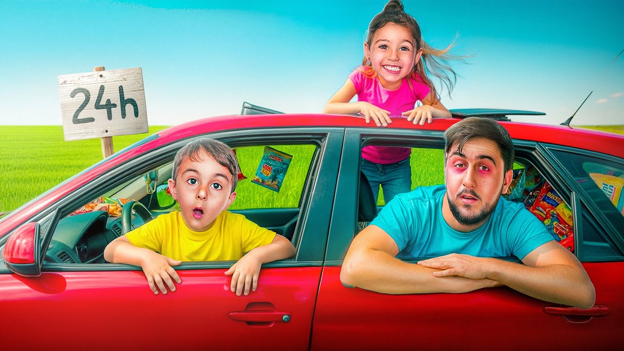 تحدي يوم كامل في السيارة | اليوم الثاني